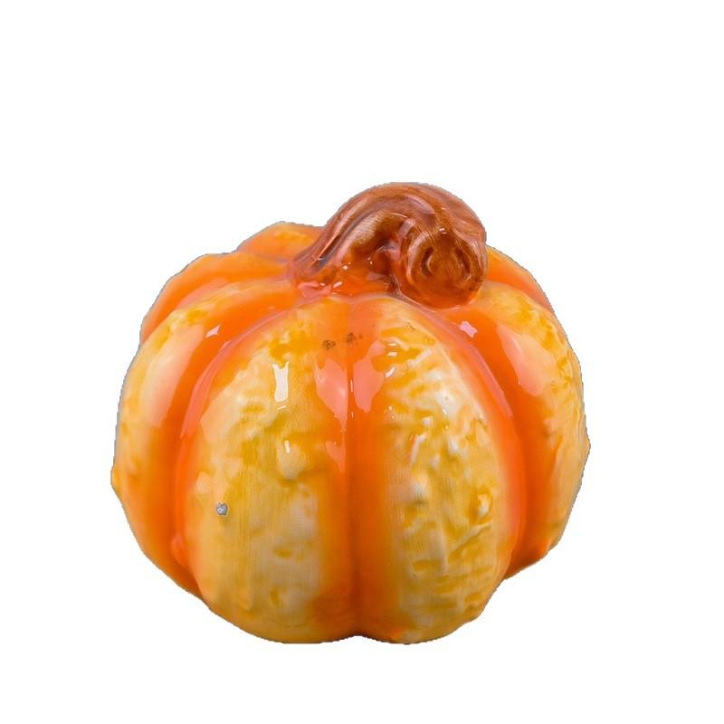 Harvest Festival Thanksgiving Ceramic Pumpkin Boys and Girls Desktop Window Photo Scene Decorations Holiday Gifts