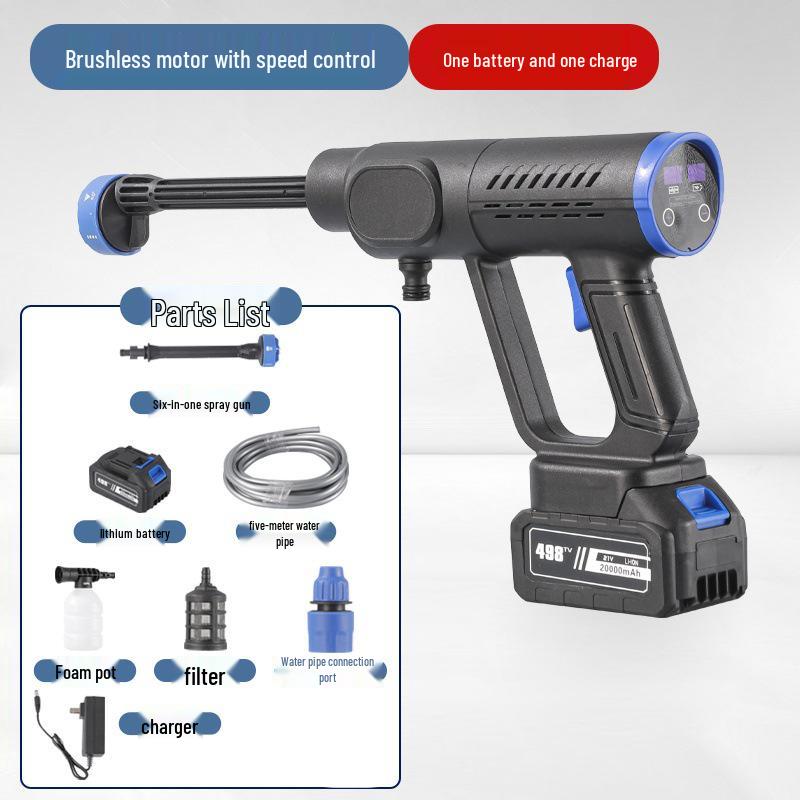 Wireless High-Pressure Lithium Battery Car Wash Water Sprayer