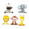 5 Pieces Animals Cake Toppers Sculpture Miniatures Statue Figures for Dining Room Auto