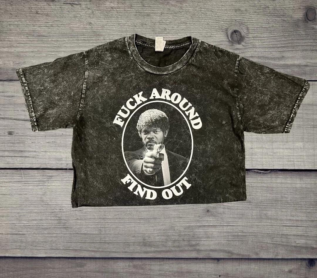

FAFO Pulp Fiction Vintage Wash Crop Top S