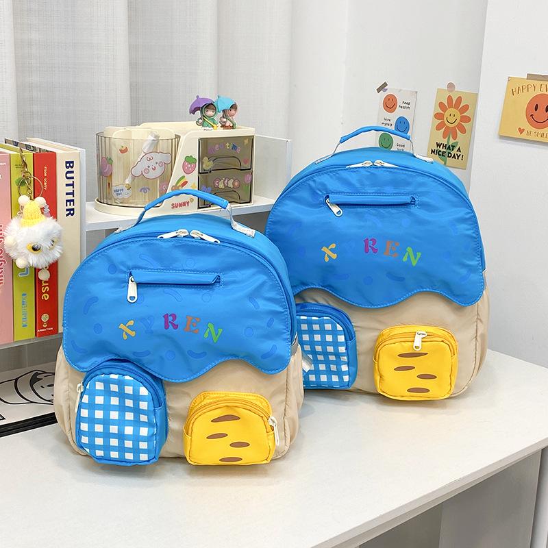 

Versatile And Cute Kids Backpack In Pink And Blue For Effortless Organization School Small синий
