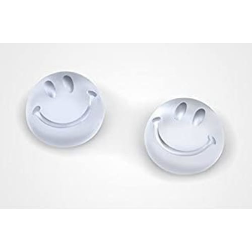 OKSANO Lächelnde Eiswürfelform mit Löchern, Perfekt für Eiskugeln, Runde Eiswürfel, Bier, Tee, Alkohol, Snacks und Eis. Niedliche Lächeln-Form, Enthält 2 7-