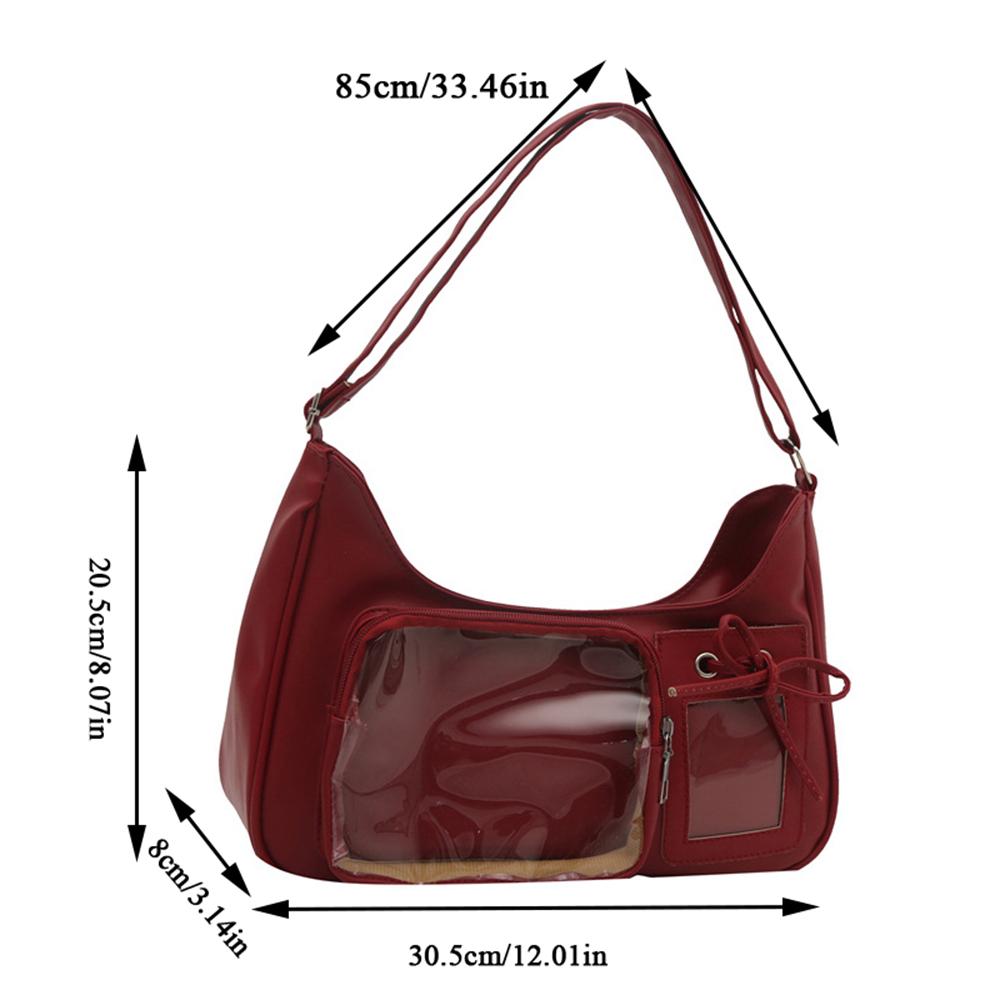 Grote capaciteit Meisjes Schooltas Japanse Stijl PVC Canvas Itabag Itabag Harajuku PVC Tote Bag Dames Ita Schoudertas brown