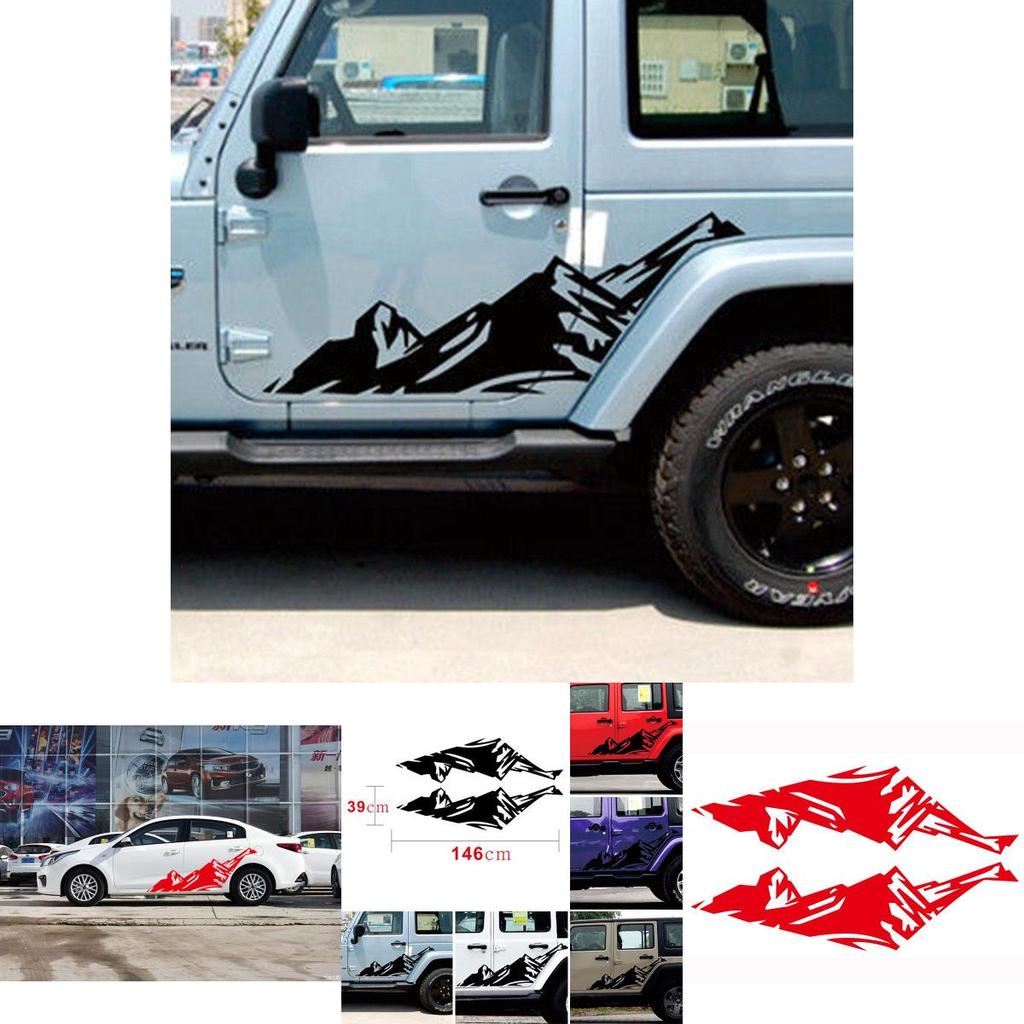 Car Sticker Snow Mountain Graphics Car Door Decals Outdoor Stickers For Jeep Suv