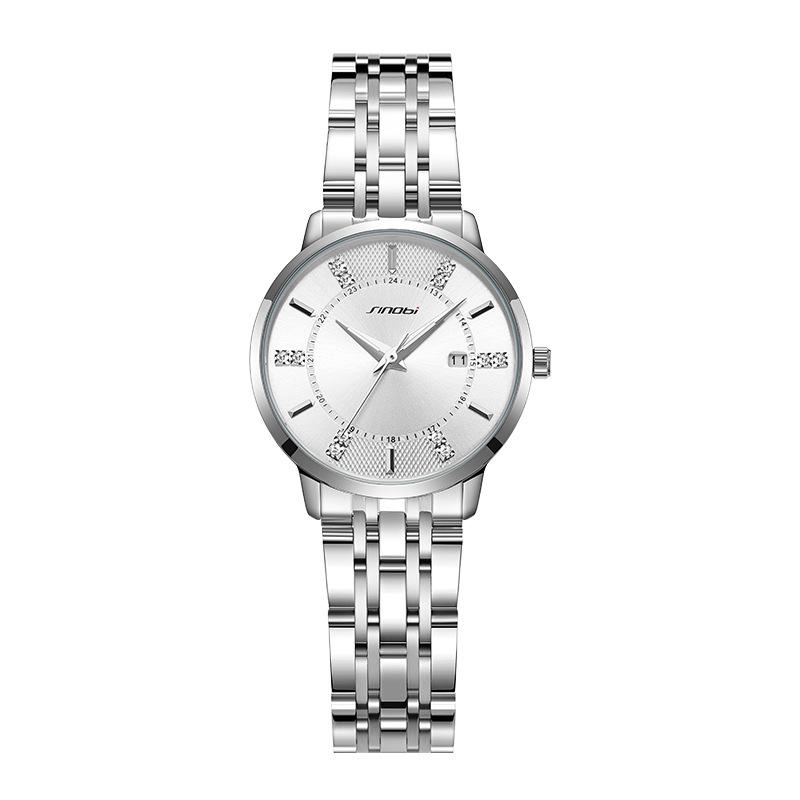 Watch Women'S Simple Niche Light Luxury Quartz Watch Women'S Watch Calendar Steel Belt Watch 9895