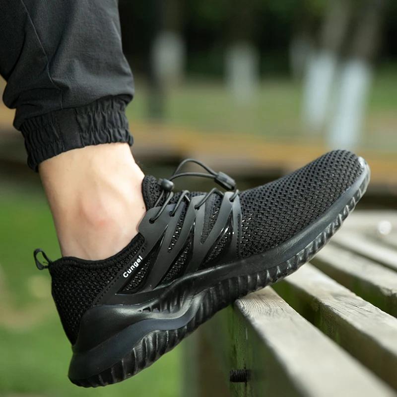 Scarpe antinfortunistiche con puntale in acciaio anti-schiacciamento e anti-perforazione Leggere Scarpe di Sicurezza da Lavoro Per Uomo Traspiranti Scarpe di Sicurezza Sportive Stivali da Lavoro