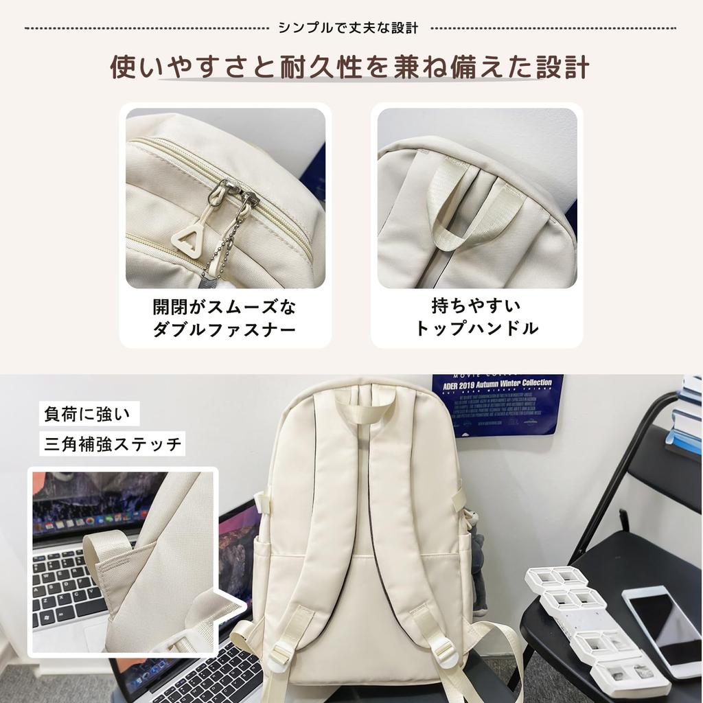 Large Popular Korean High School Girl Adult Fits Black Large Pockets [HeiDiga] Women's Backpack, Capacity, Style, Backpack, Waterproof, Lightweight,