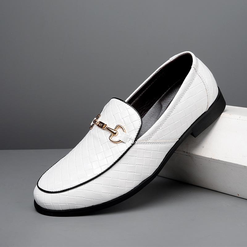 Autumn British Block men's shoes Korean version men's wedding shoes business dress casual leather shoes men's loafer large size