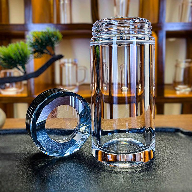 Premium Natural Crystal Sealed Tea Cup with Lid