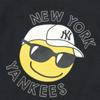 MLB New York Yankees American Vintage Sport Smiley Face Pattern Printed Long Sleeve Sweatshirt Unisex sweatshirt Black 3AMTN0424-50BKS