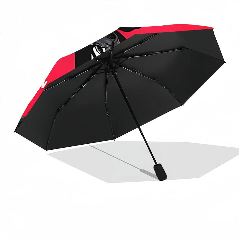 1pc Resident Evil Pattern Umbrella, Fashionable, Personalized, High-Value Folding Umbrella, a Must-Have for Summer, 8-Rib Durable Iron Frame, Tri-Fold
