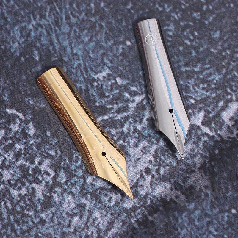 1 Pezzo Pennino per Stilografica N. 8 F/M Bock Argento Lucido Pennino a Punta F, Compatibile Con Pennino per Stilografica N. 8 P139 P140