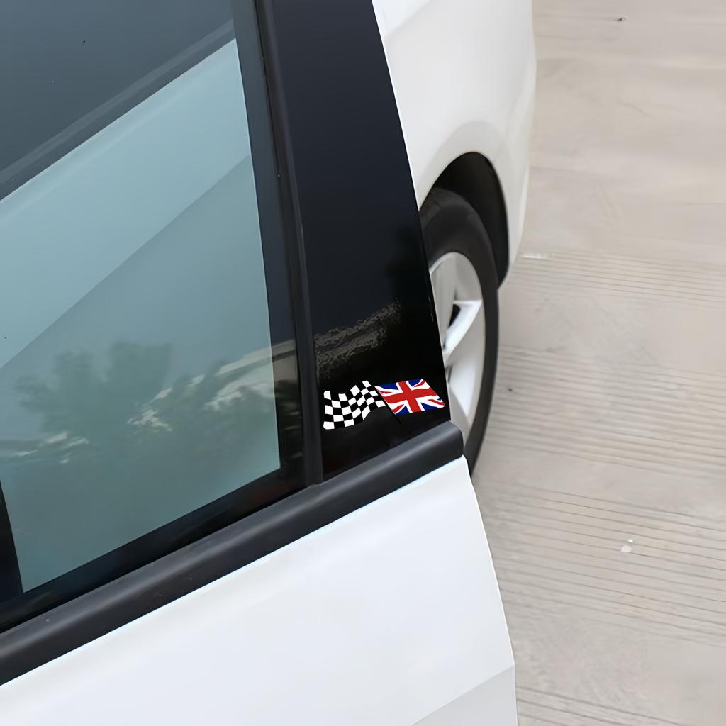 2 pieces of British racing flag logo car stickers, designed with flags as the design concept, suitable for all car decoration accessories