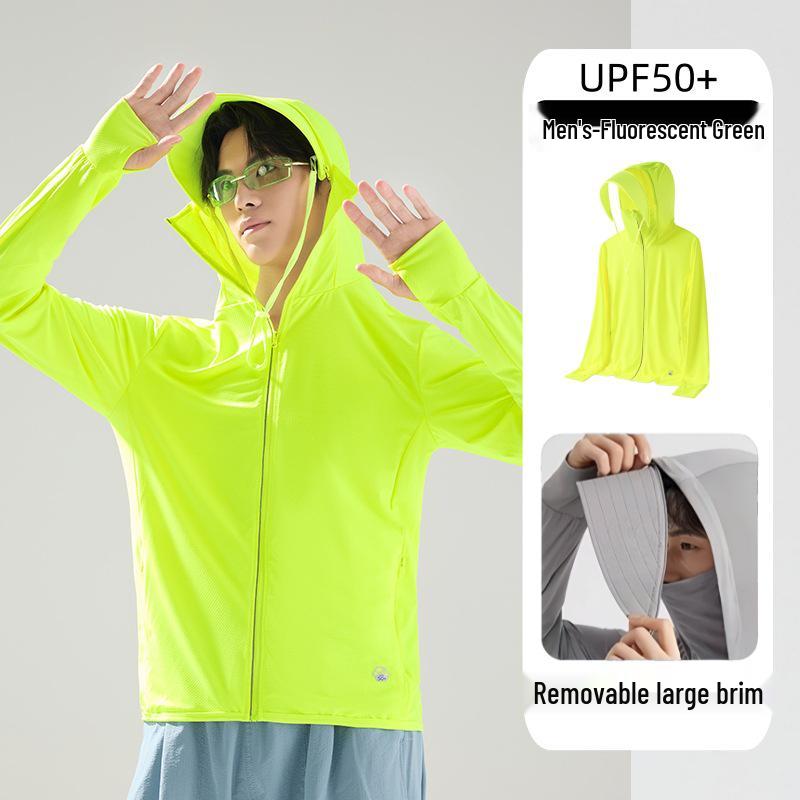 Unisex Outdoor UV Protection Clothing with Detachable Brim - UPF 50+ Breathable Summer Fishing Wear