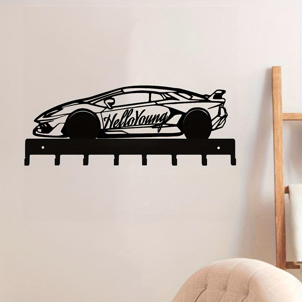 1 шт. гоночный автомобиль украшения металлический держатель для ключей настенное — фото 4