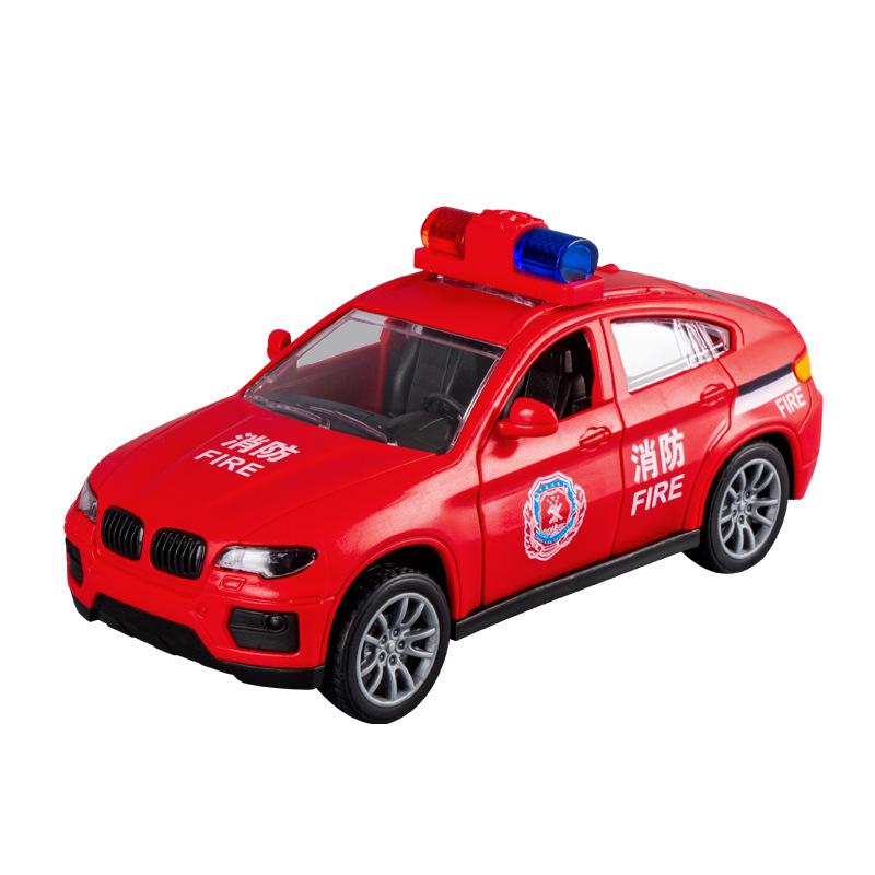 Kids' Inertia-Powered Police Car: 3-Door Opening, Gift for Boys, Ambulance-Themed Simulation Toy