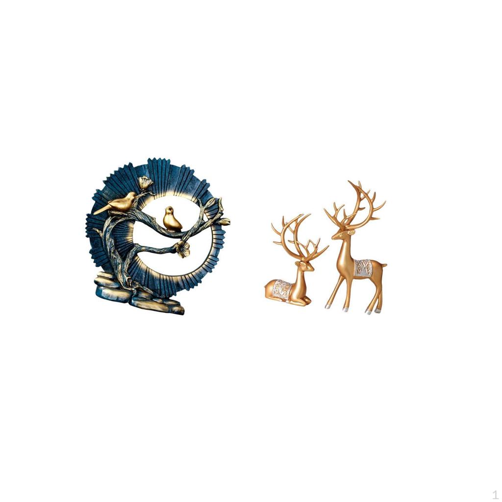 European Resin Reindeer Figurine Ornament for House Decorations Bookshelf Living Room Indoor Desk