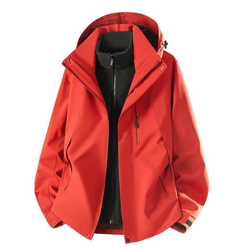 Men Women 3-in-1 Waterproof Windproof Hiking Jacket With Removable Fleece Liner Outdoor Camping Trekking All Season