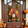 Wooden Door Hanger Thanksgiving Decor Turkey for Home Outdoor Entryway
