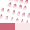 2024 French Pink Gradient Glitter Pointed Short Nail Tips - Internet Celebrity Must-Have Accessory.