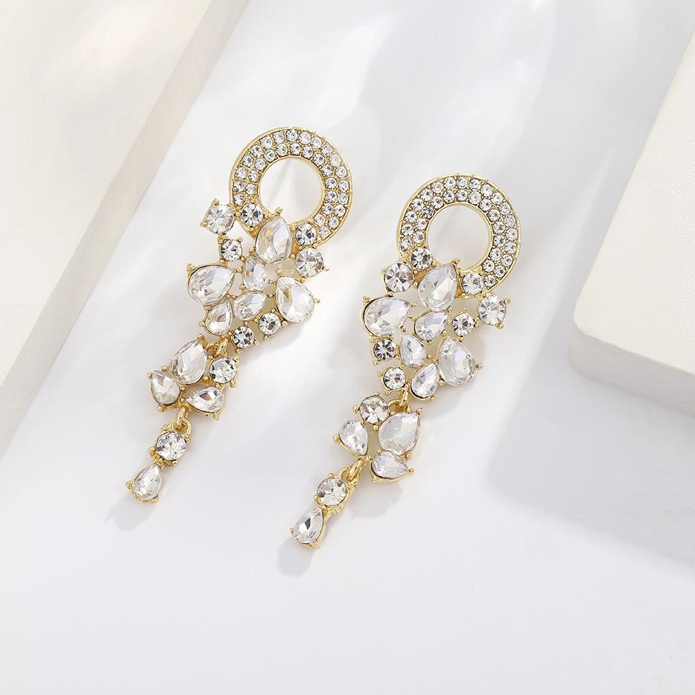 Minimalist Vintage Tassel Flower Drop Earrings Fashionable Elegant Dangle Earrings For Women Evening Party Jewelry
