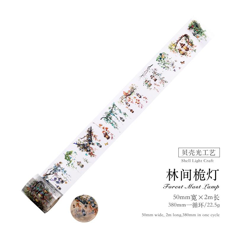 

5*200cm Ice crystal lace Plant Flowers tape Stickers Creativity Adhesive Diy Diary Album Scrapbooking material Craft Supplies