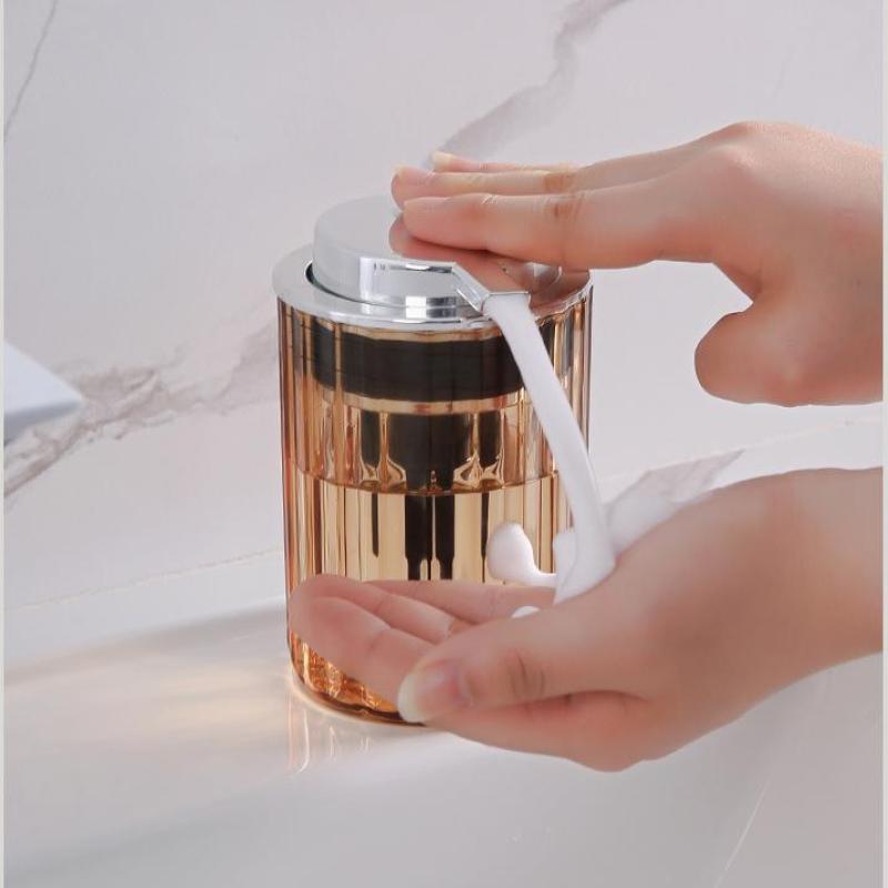 300Ml Hands Foaming Soap Dispenser For Bathroom Liquid Soap Mousse Bottle Refillable Kitchen Push-Type Dish Soap Container