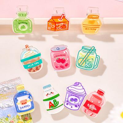 2 Stück beidseitige Klemmen Kreative Getränke-Memo- und Snackbeutel-Klemmen Dekorative Papierklemmen