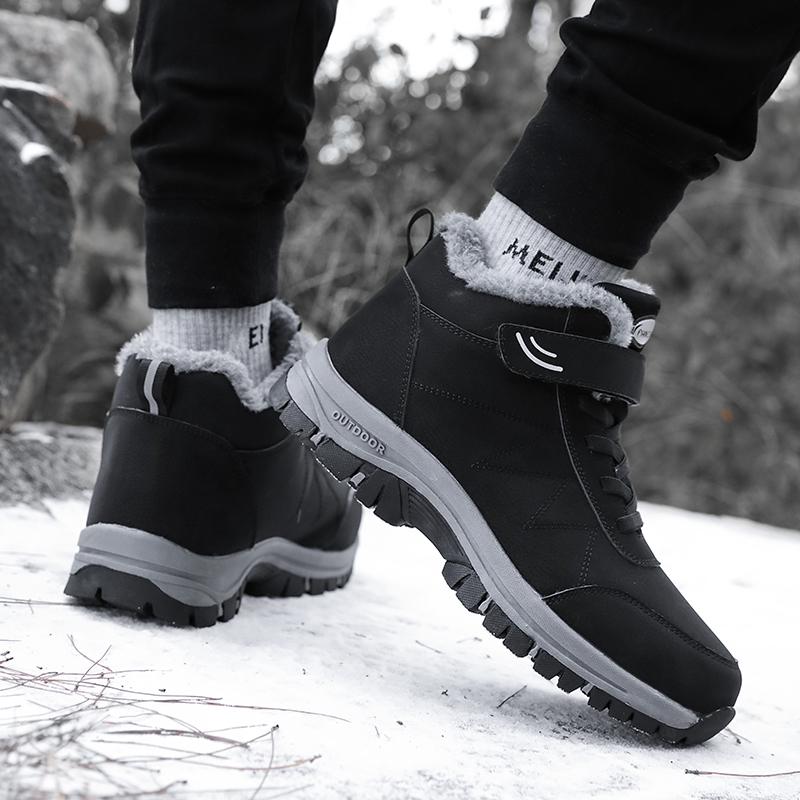 Fashion Men Hiking Boots Outdoor Mountain Climbing Sneaker Mens Top Quality Casual Snow Boots Waterproof Warm Winter Shoes Man Trekking