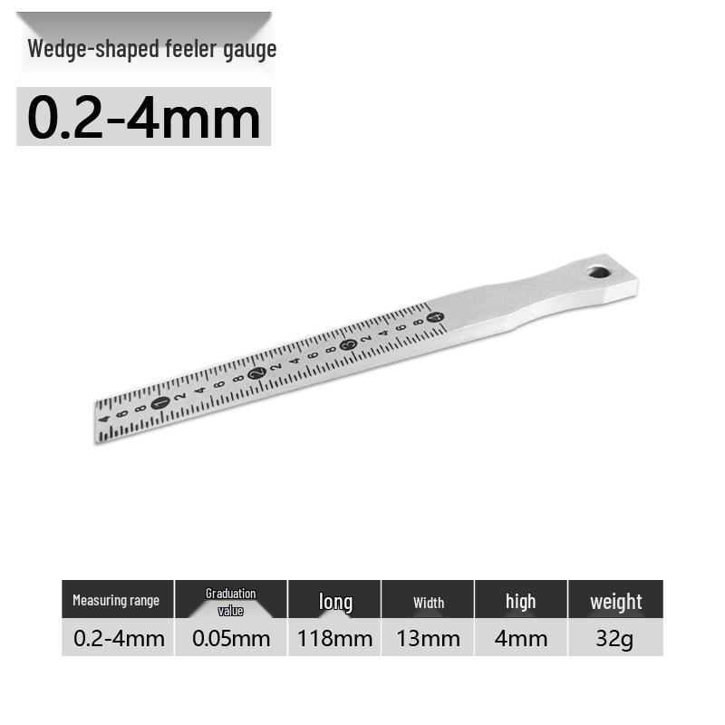 Wedge Feeler & Vernier Caliper Gap Taper Gauge: Precision Inspection Tool for Diameter & Bevel Measurements with Stepped Design.