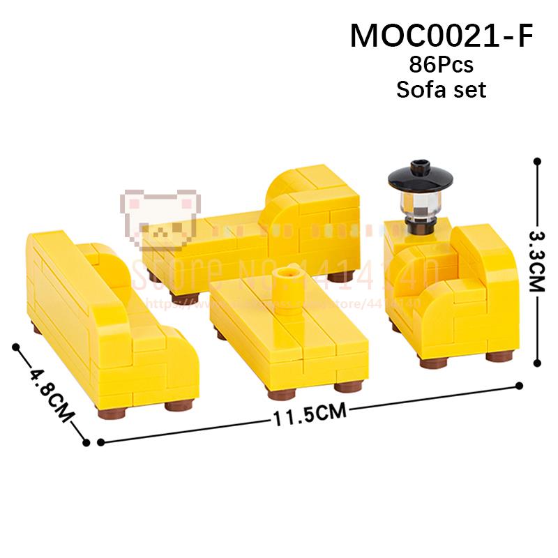 

Мебель для дома MOC Строительные блоки Городская сцена Сделай сам Кухня Кровать Диван Туалет Ванна Модель Украшение Сборка Кирпичики Игрушки Для Детей