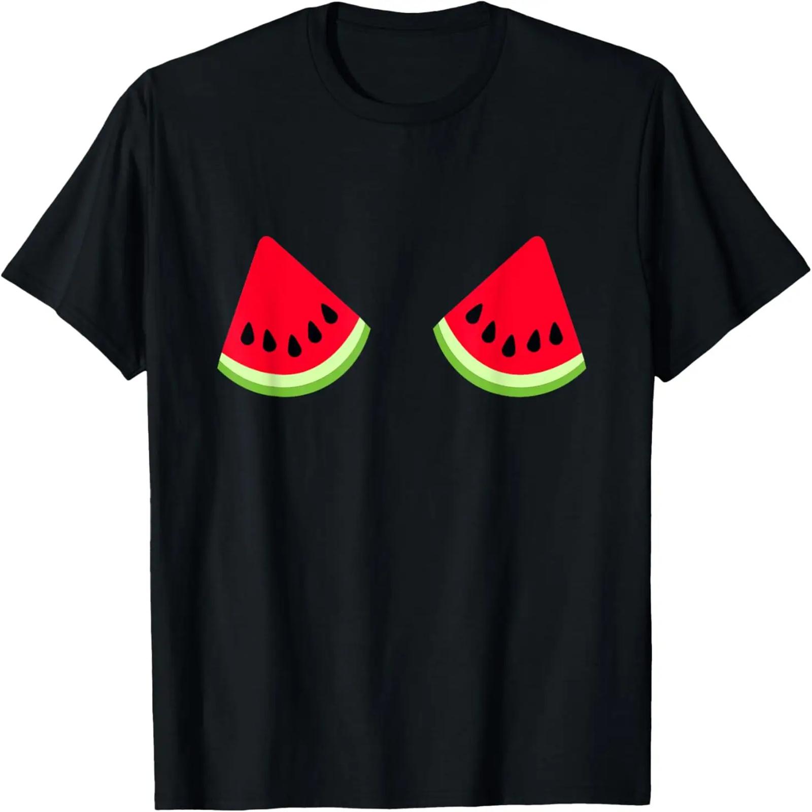 Funny Watermelon Boobs T-Shirt Summer Time S