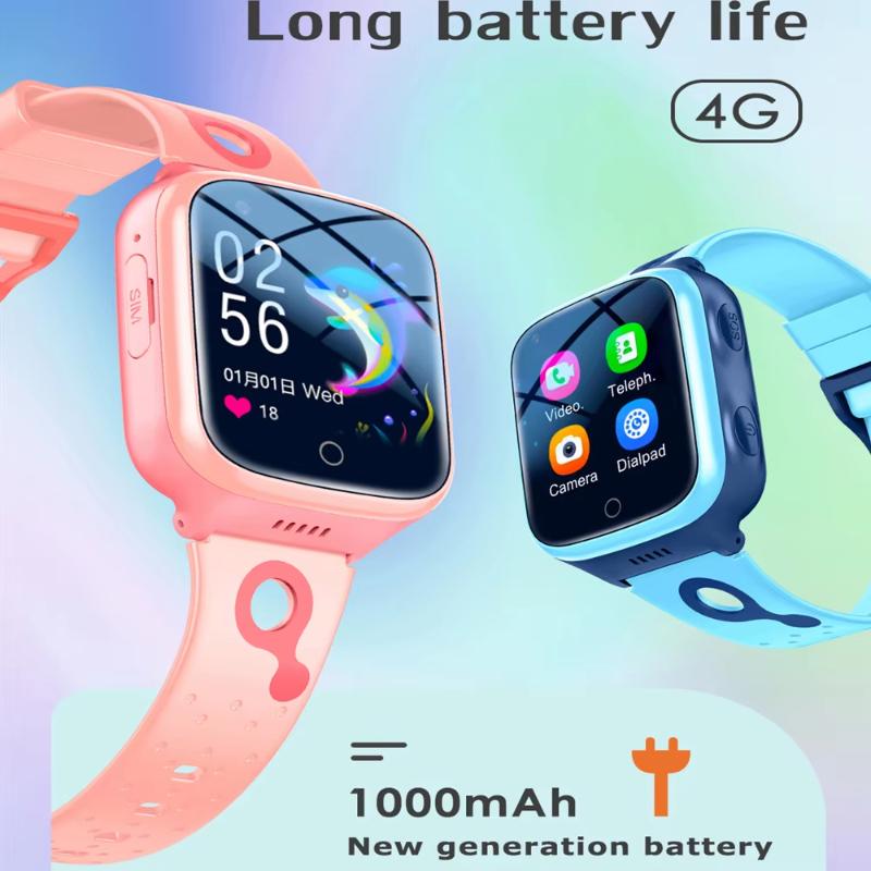 2025 NEW 4G Smart Watch Kids GPS WiFi 1000mAh Video Call Tracker Location SOS Call Back Monitor Phone Watch Smartwatch Children Gifts