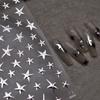 1pcs 5D Bronzing Retro Star Nail Art Stickers Luxury Gold Silver Fire Pattern Nail Decorations Transfer Decals DIY Accessories