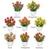 Multicolor Artificial Fruits Bonsai White Flowerpot Orange Peach Strawberry Fruit Tree Potted Pomegranate Lemon Photo Props