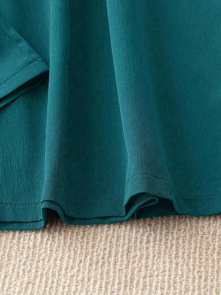 2025 Euro-America Straight-Leg Casual Summer Pants: Solid Color, Plus Size, Loose Wide-Leg Design