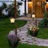 Solar Lamppost with Planter Garden Decorative Lamp Iron Flower Rack Flower Pot Landscape Atmosphere Lamp for Yard Pathway Decor