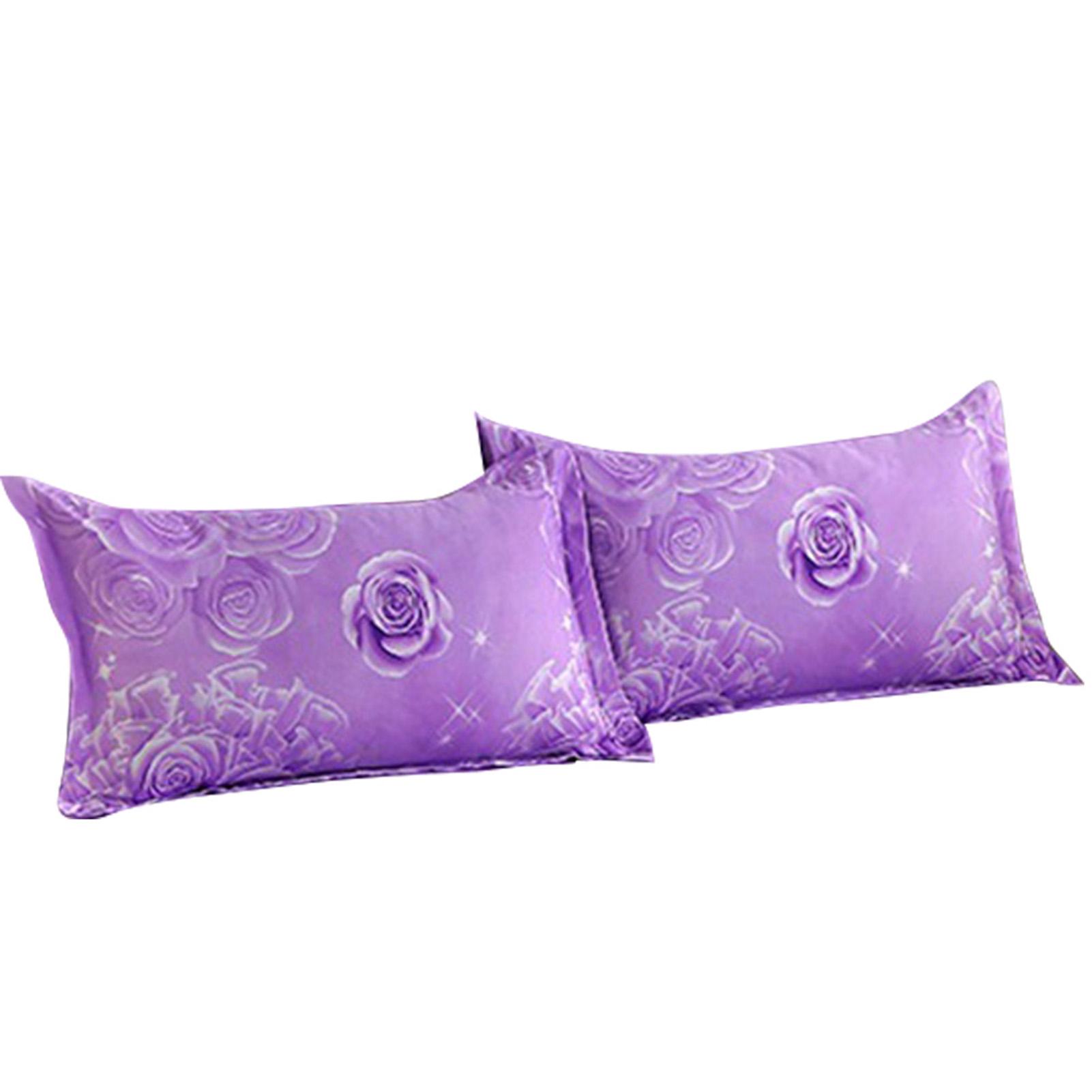 

2 Pcs Cotton Polyester Pillow Cases Soft Breathable Pillow Cases Bedding Accessory (48*74cm)