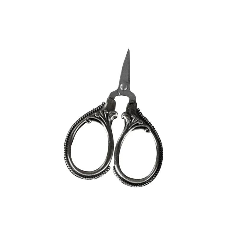1Pc 6cm Mini Retro Pocket Scissors Antique Thread Cutter Vintage Embroidery Cross Stitch Sewing Stainless Steel