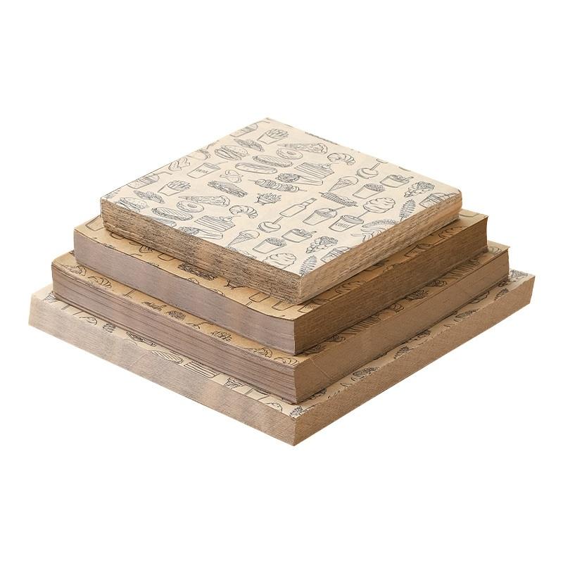 100 Adet Yağ Geçirmez Pişirme Gıda Ambalajı Wax Kağıt Burger Patates Kızartması Sarma Yağlı Kağıt Mutfak Sandviç Ekmek Gıda Pişirme Aletleri