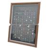 100 Crystal Mineral Specimens: Agate Raw Stones & Unique Stones in Glass Frame for Children's Science Education