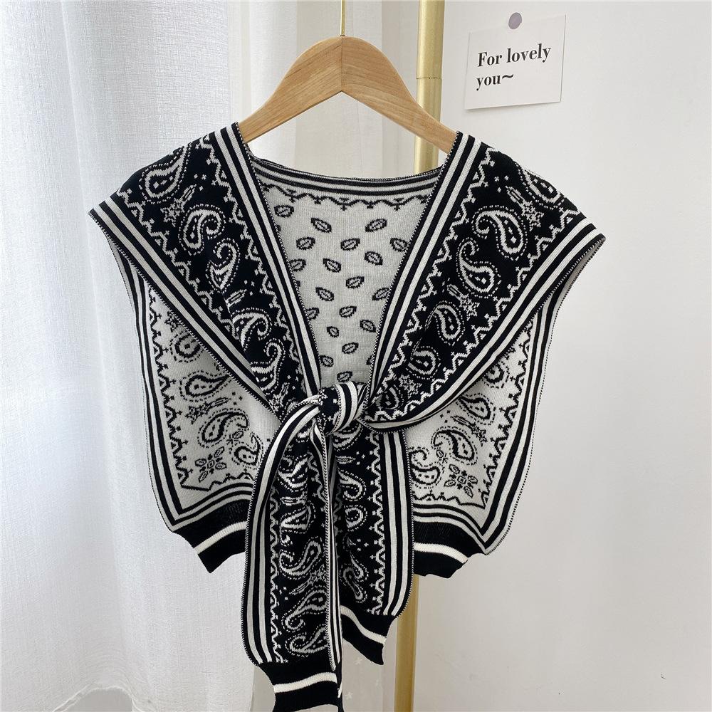 New Shoulder Scarf Shawl Women'S Fake Collar Shoulder Protection Scarf Air-Conditioned Room Camisole Decoration Paired With Neck Protection Knot
