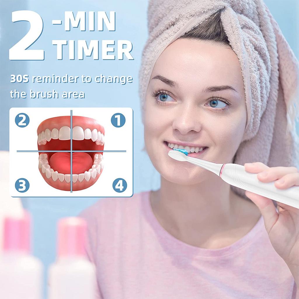 Automatic Adult Soft Travel Waterproof Whitening Smart Electric Teeth Brush Rechargeable Sonic Electric Toothbrush