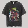 Vintage Gewaschenes Code Geass Anime Grafik T-Shirt Unisex Lässige Streetwear Kurzarm Baumwoll-T-Shirts Mehrere Print-Oberteile
