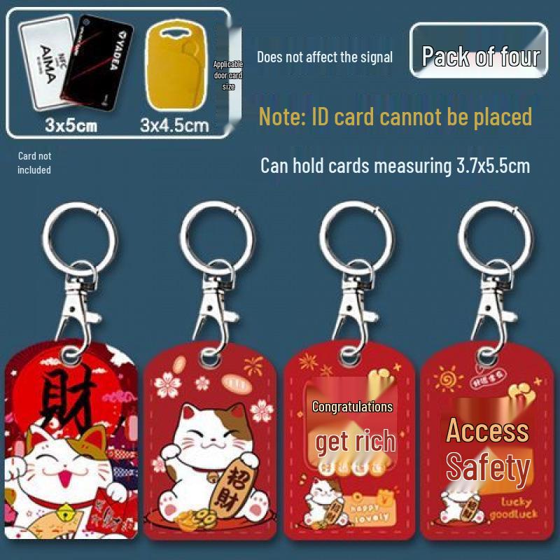 Mini Community Card Case Keychain - ICID Access Protective Sleeve & Bus/Elevator Holder