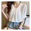 NaVaVa Women Solid V Neck Short sleeVe Blouse Nb2276