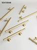 Tinyhob Solid Brass Handle Kitchen Cabinet Door Handles Drawer Pulls  T Bar Bedroom Knobs Wardrobe Decor Furniture Hardware
