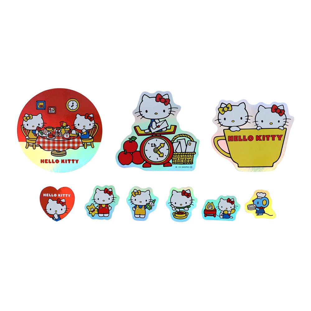 Stationery Sanrio Characters Glitter Hologram Hello Kitty S8813892 Sun-Star Stickers,
