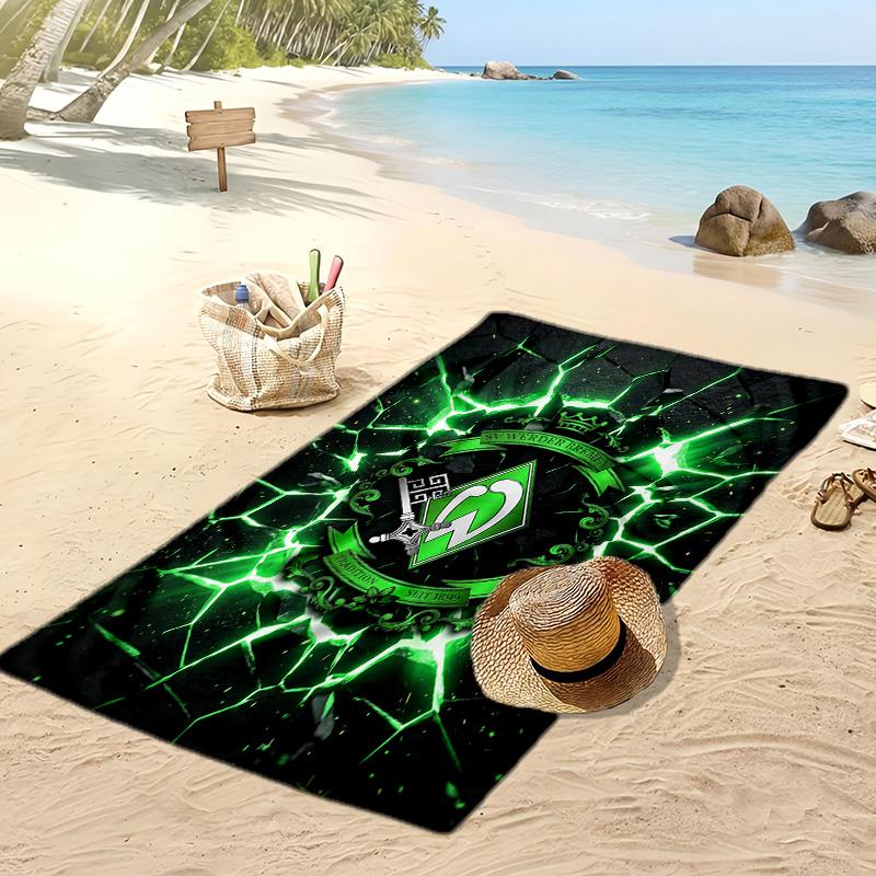Asciugamano da Spiaggia con Stampa Calcio Werder Bremen, Asciugamano Grande Morbido ad Asciugatura Rapida per Spiaggia Campeggio Nuoto