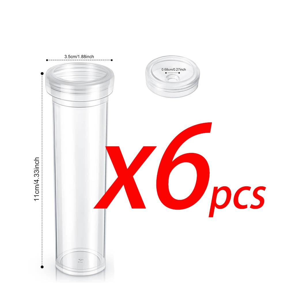 

6/12/48Pcs Floral Water Tubes Clear Plastic Flower Vials with Caps for Flower Arrangement Decoration